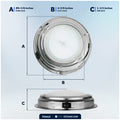 6" LED Surface-Mount Dome / Ceiling Light, Daylight White, Stainless Steel Housing, 12V - FO2625 - Five Oceans
