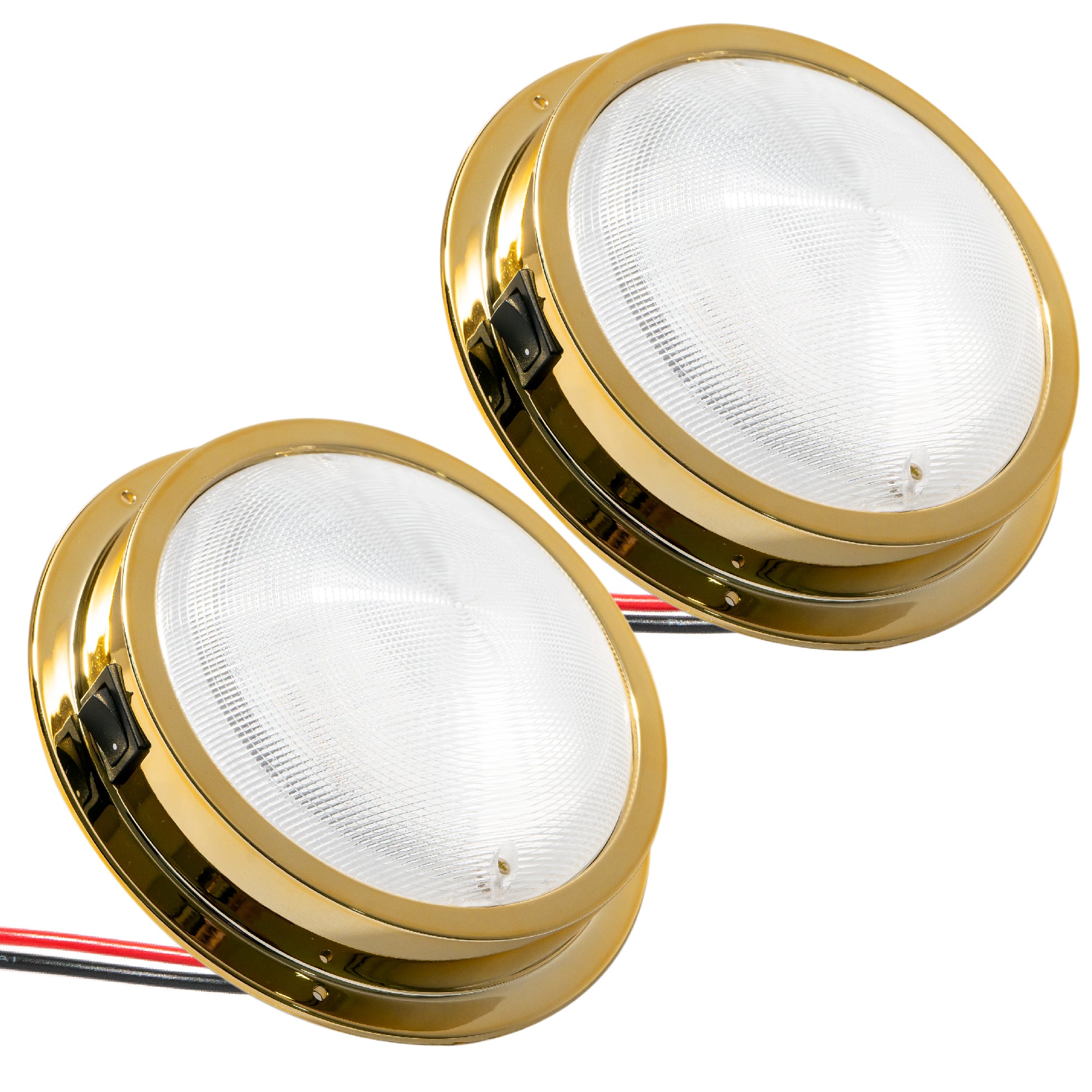 LED Interior Dome Ceiling Light, 6" Surface Mount, Daylight White, 2-Pack - FO2627-M2 - Five Oceans