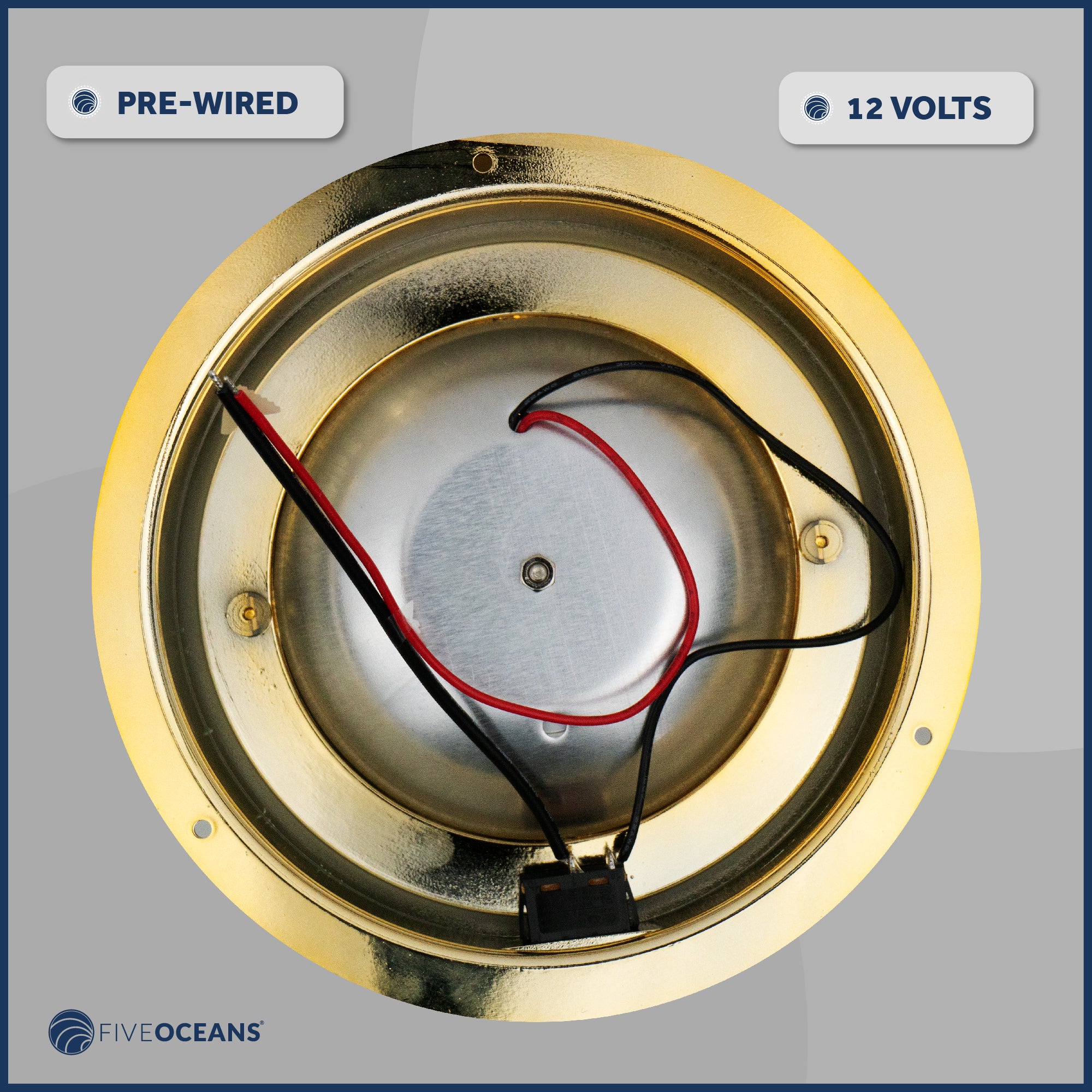 LED Interior Dome Ceiling Light, 6" Surface Mount, Daylight White - FO2627 - Five Oceans