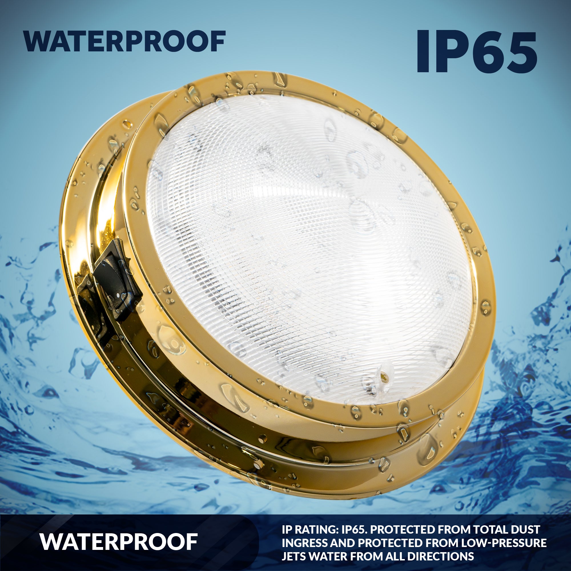 LED Interior Dome Ceiling Light, 6" Surface Mount, Daylight White - FO2627 - Five Oceans