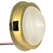 6" LED Surface-Mount Dome / Ceiling Light, Warm White, Gold Plated Brass Housing, 12V - FO2628 - Five Oceans