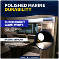 6" LED Surface-Mount Dome / Ceiling Light, Warm White, Gold Plated Brass Housing, 12V - FO2628 - Five Oceans