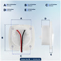 2-1/4" Square LED Recessed Courtesy / Companionway Light, White Housing, Cool White, 12V, 10-Pack - FO2642-M10 - Five Oceans