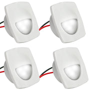 2-1/4" Square Courtesy Companion Light, White Housing, Cool White LED, 4-Pack - FO2642-M4 - Five Oceans