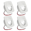 2-1/4" Square LED Recessed Courtesy / Companionway Light, White Housing, Cool White, 12V, 4-Pack - FO2642-M4 - Five Oceans