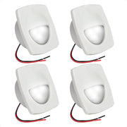 2-1/4" Square LED Recessed Courtesy / Companionway Light, White Housing, Cool White, 12V, 4-Pack - FO2642-M4