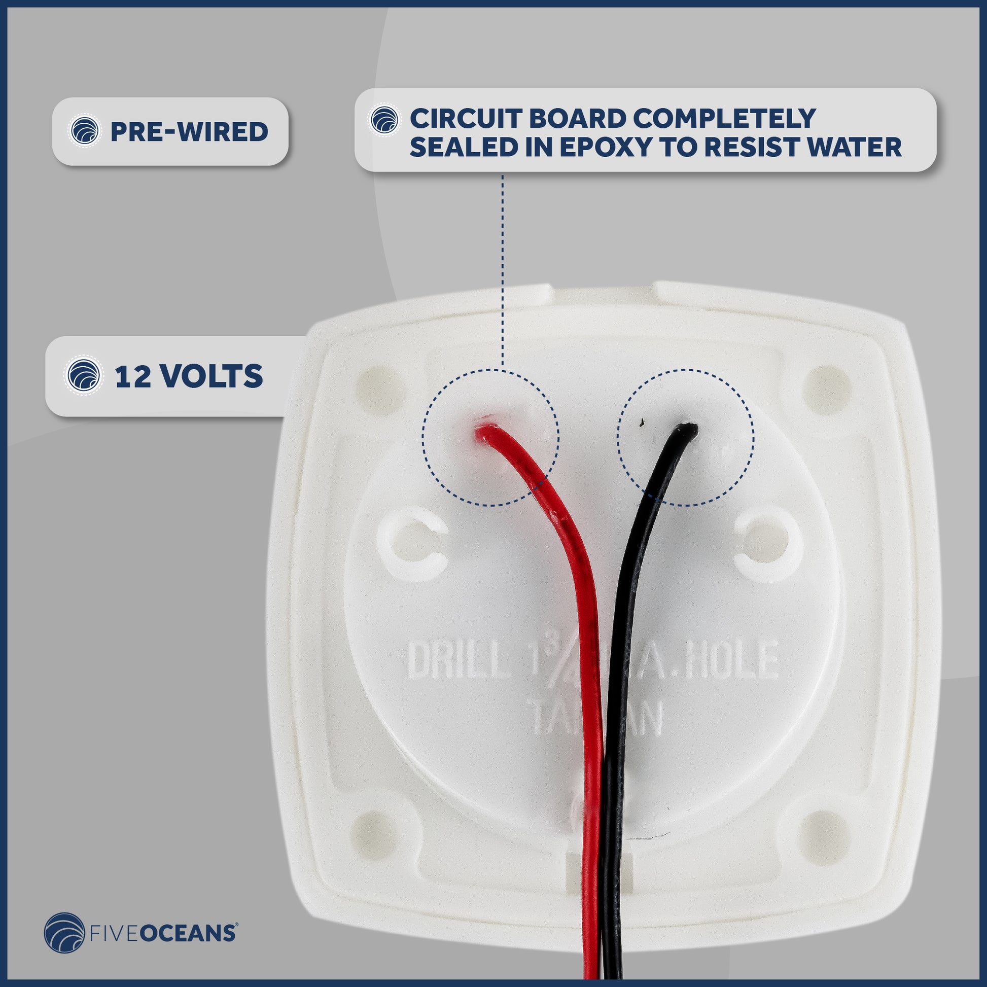 2-1/4" Square Courtesy Companion Light, White Housing, Cool White LED, 4-Pack - FO2642-M4 - Five Oceans