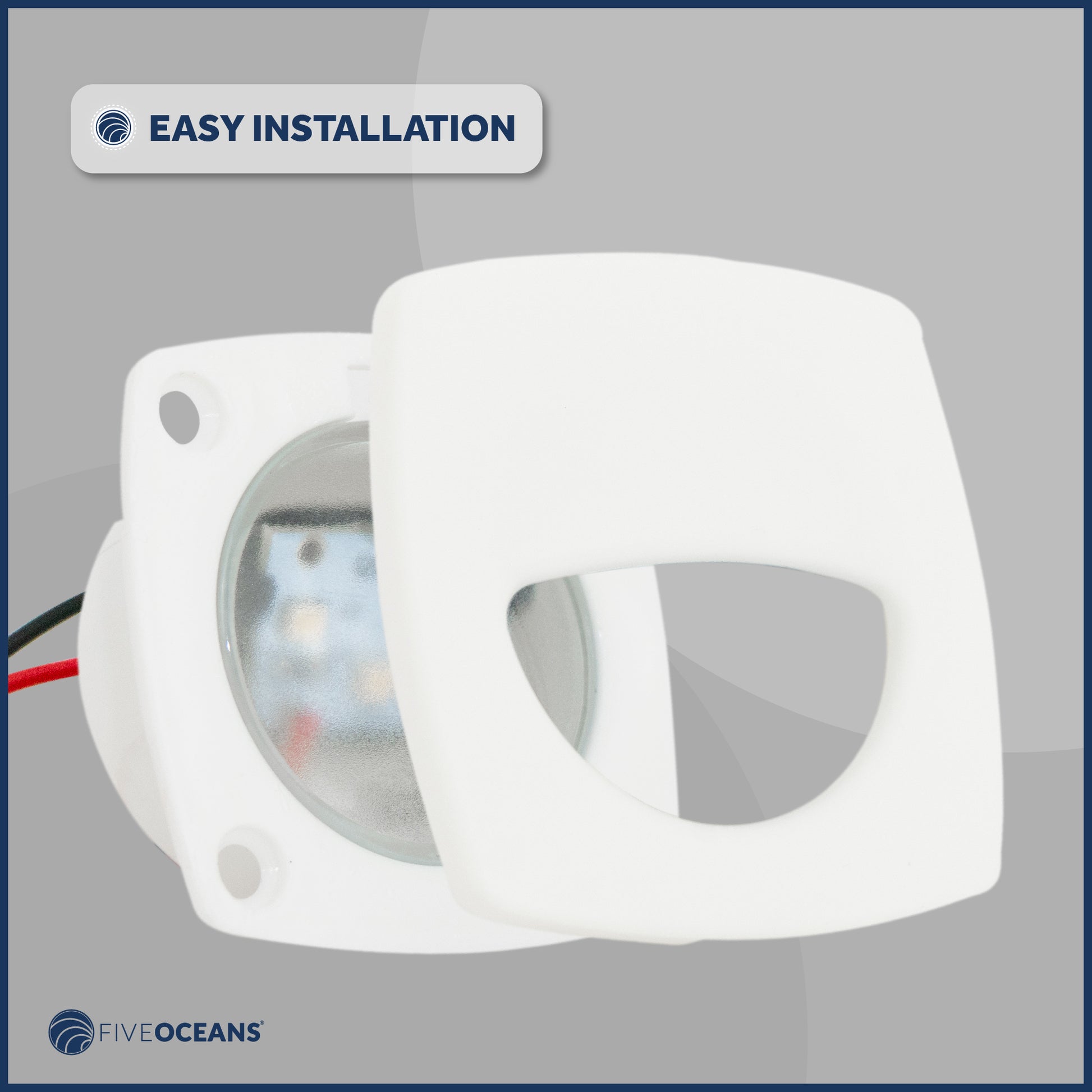 2-1/4" Square Courtesy Companion Light, White Housing, Cool White LED, 4-Pack - FO2642-M4 - Five Oceans