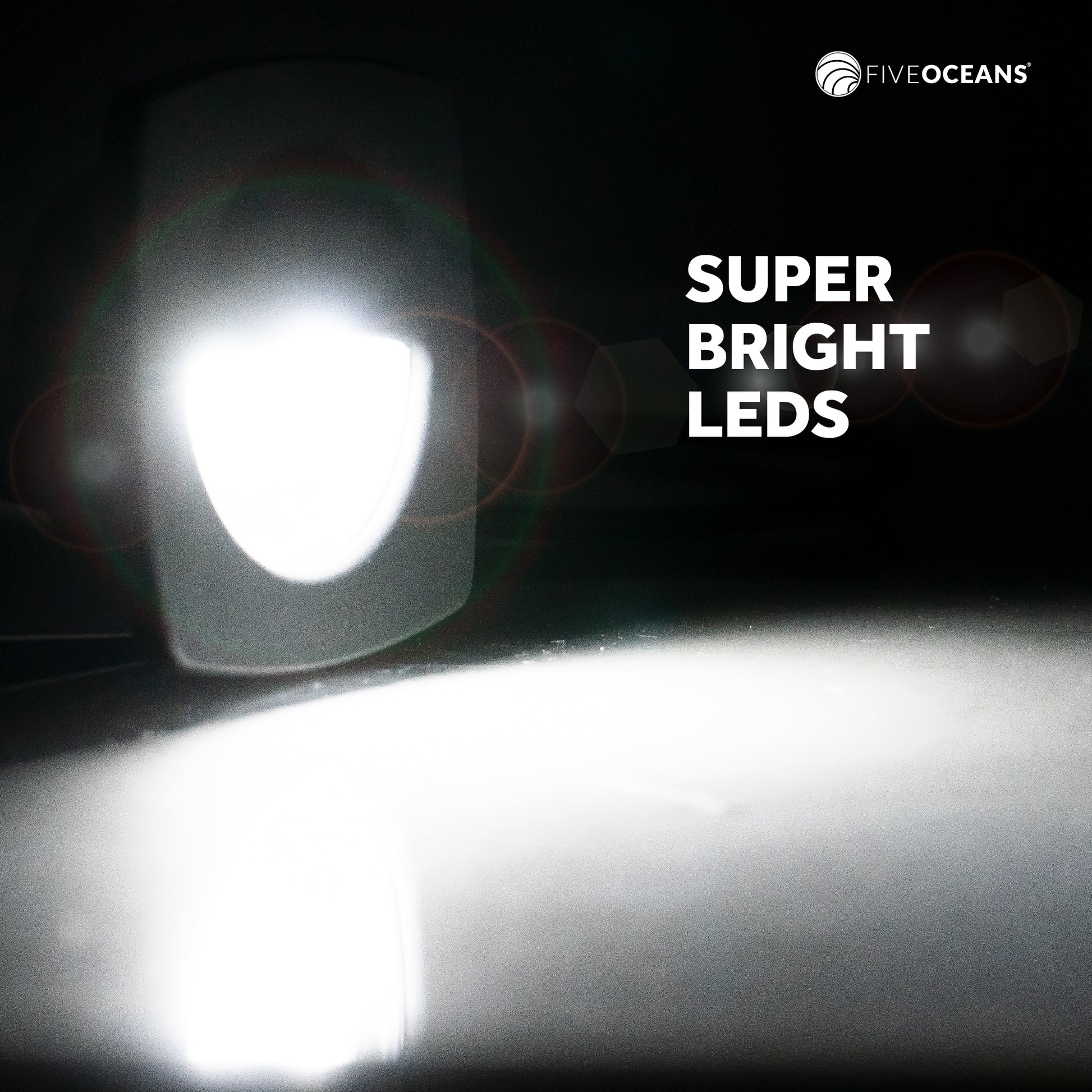 2-1/4" Square Courtesy Companion Light, White Housing, Cool White LED, 4-Pack - FO2642-M4 - Five Oceans