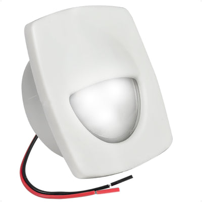2-1/4" Square LED Recessed Courtesy / Companionway Light, White Housing, Cool White, 12V - FO2642 - Five Oceans