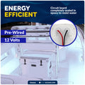 2-1/4" Square LED Recessed Courtesy / Companionway Light, White Housing, Cool White, 12V - FO2642 - Five Oceans