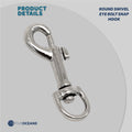 Swivel Round Eye Bolt Snap Hook, 4-Pack - FO2721-M4 - Five Oceans