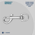 Swivel Round Eye Bolt Snap Hook, 4-Pack - FO2721-M4 - Five Oceans