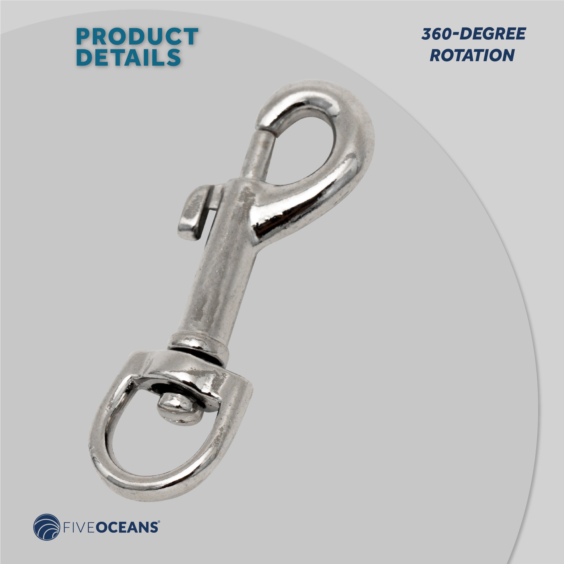 Swivel Round Eye Bolt Snap Hook, 4-Pack - FO2721-M4 - Five Oceans