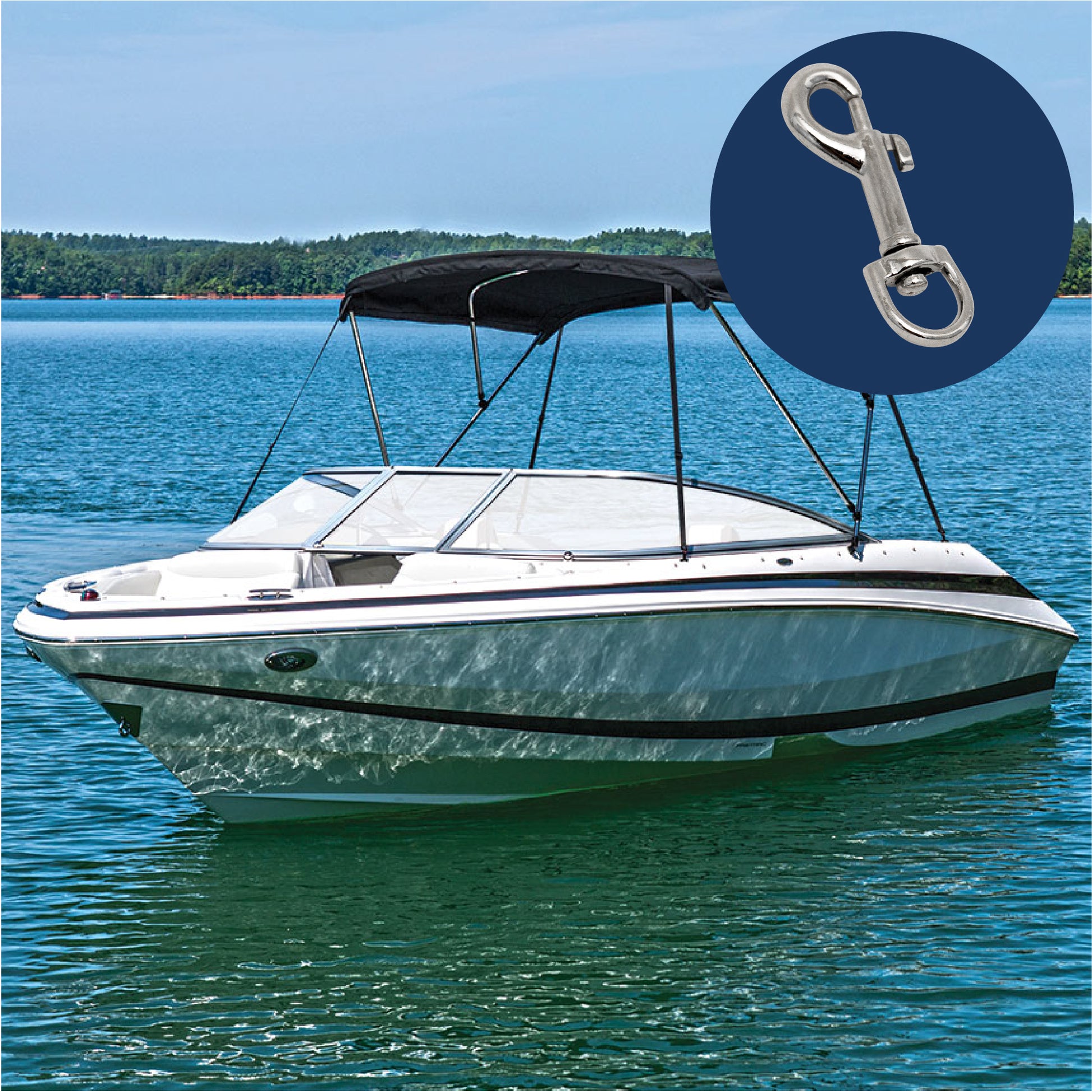 Swivel Round Eye Bolt Snap Hook, 4-Pack - FO2721-M4 - Five Oceans