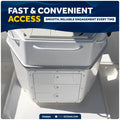 Flush Pull Slam Latch Door Hatch, 2" Dia., White - FO2864 - Five Oceans