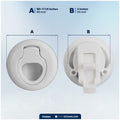 Flush Pull Slam Latch Door Hatch, 2" Dia., White - FO2864 - Five Oceans