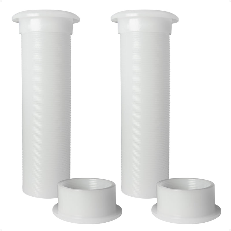 3/4" Motorwell Thru-Hull Drain Tube, White Nylon, 2-Pack – FO2865-M2 - Five Oceans
