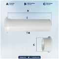 3/4" Motorwell Thru-Hull Drain Tube, White Nylon, 2-Pack – FO2865-M2 - Five Oceans