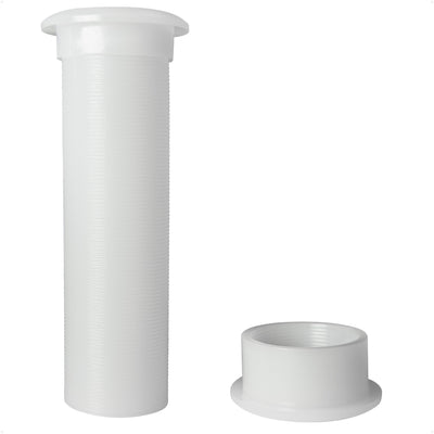 3/4" Motorwell Thru-Hull Drain Tube, White Nylon – FO2865 - Five Oceans