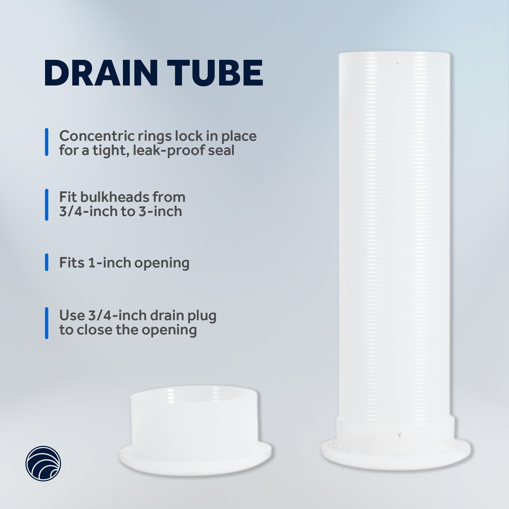 3/4" Boat Motorwell Drain Tube Thru Hull - FO2865 - Five Oceans