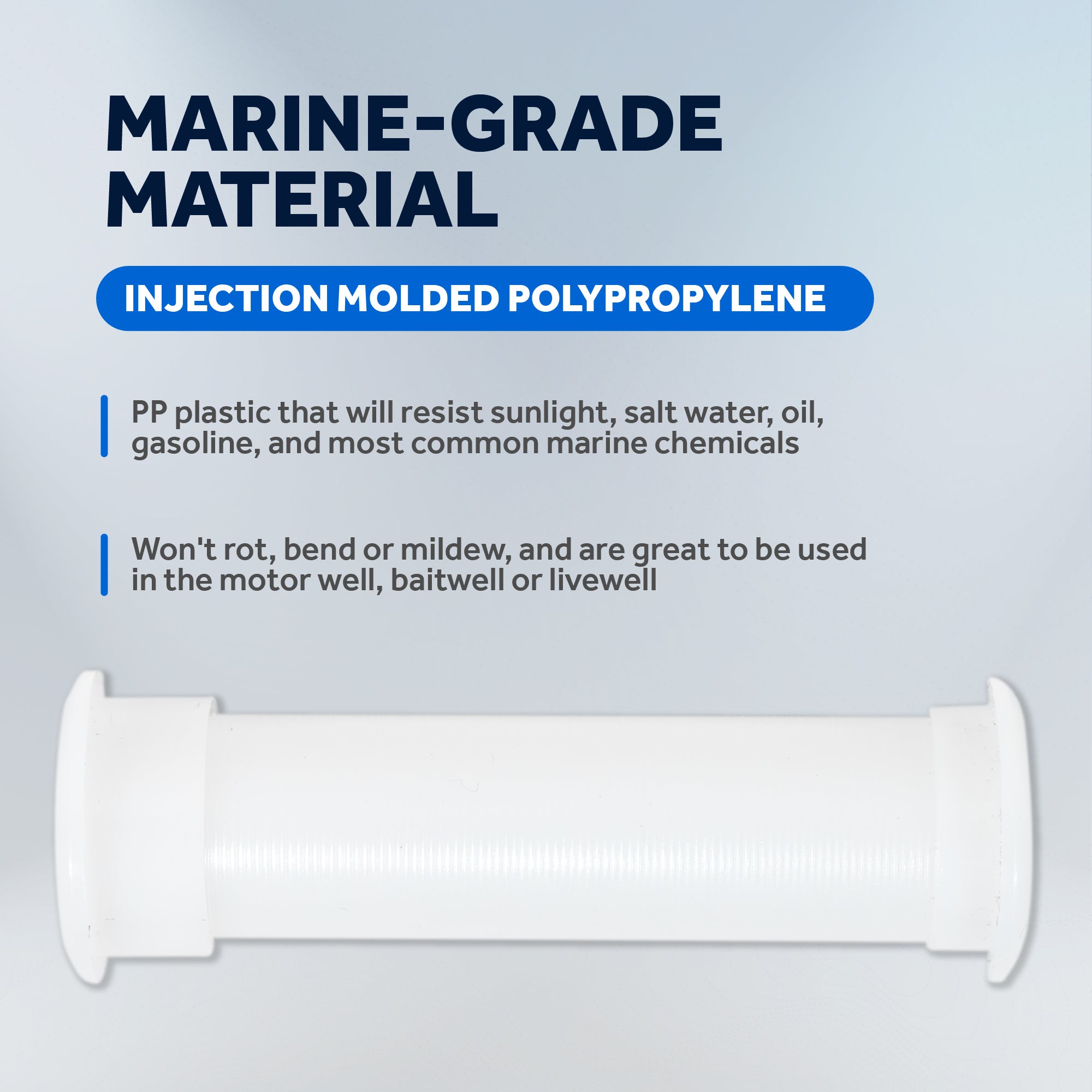 3/4" Boat Motorwell Drain Tube Thru Hull - FO2865 - Five Oceans
