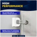 7/16" (11mm) Sail Slide Internal Track, White Nylon, 10-Pack - FO2870 - Five Oceans