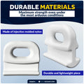 9/16" (14mm) Sail Slide Internal Track, White Nylon, 10-Pack - FO2871 - Five Oceans