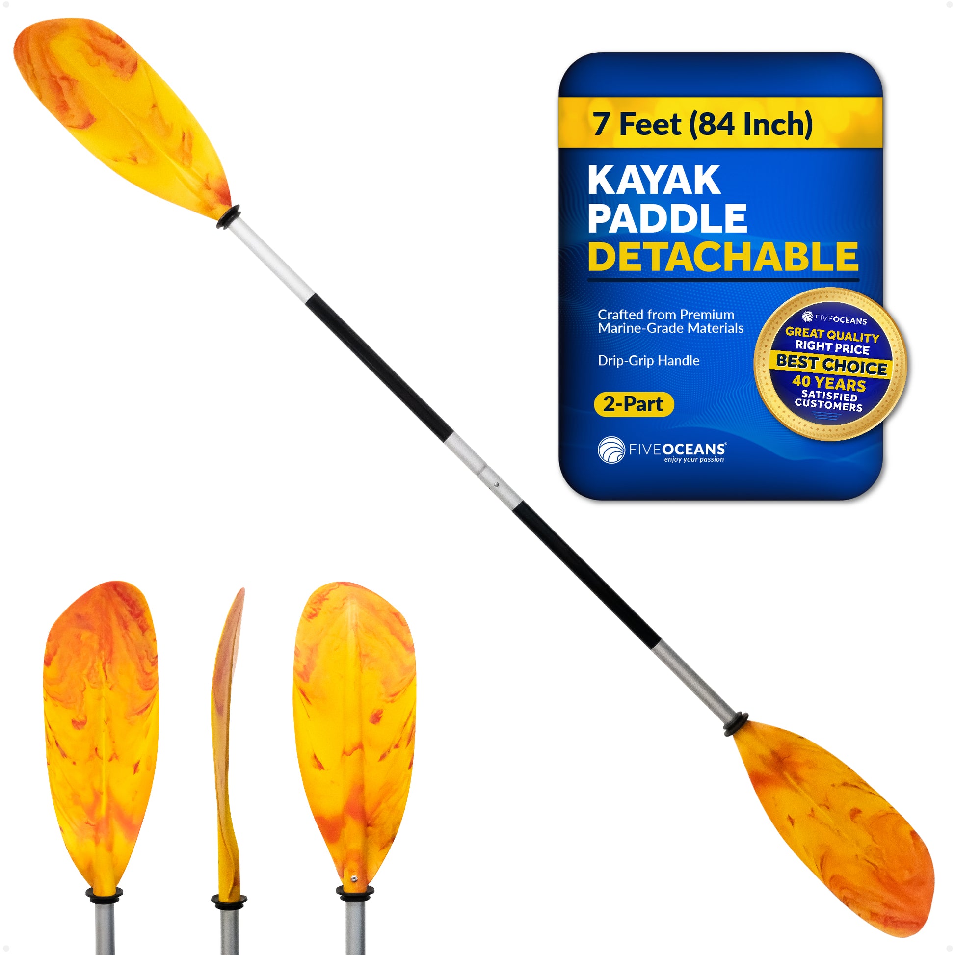 Kayak Paddle, Detachable 84" - FO2880 - Five Oceans