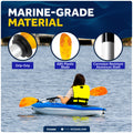 84" Kayak Paddle, Aluminum, Yellow & Orange, Detachable - FO2880 - Five Oceans