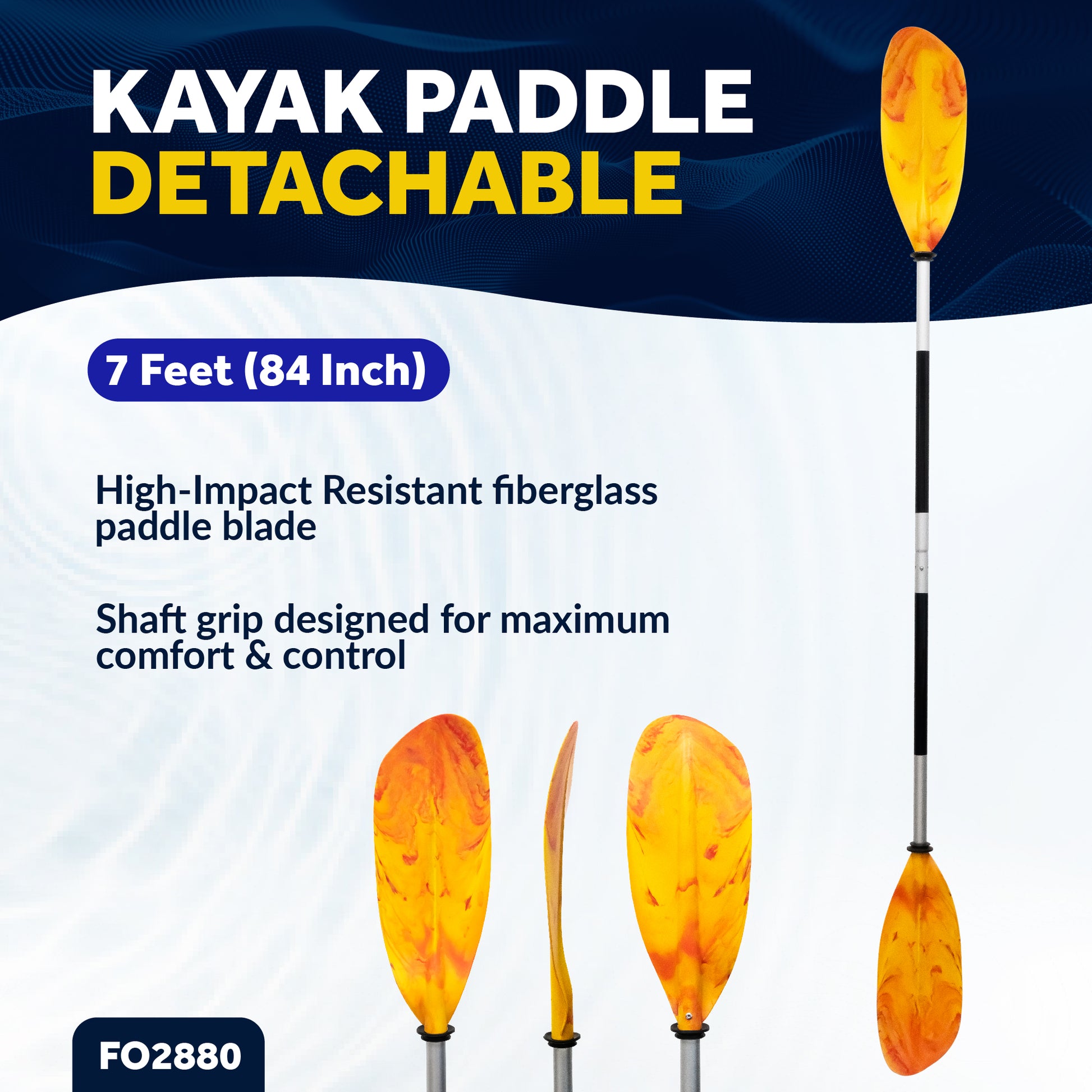 Kayak Paddle, Detachable 84" - FO2880 - Five Oceans