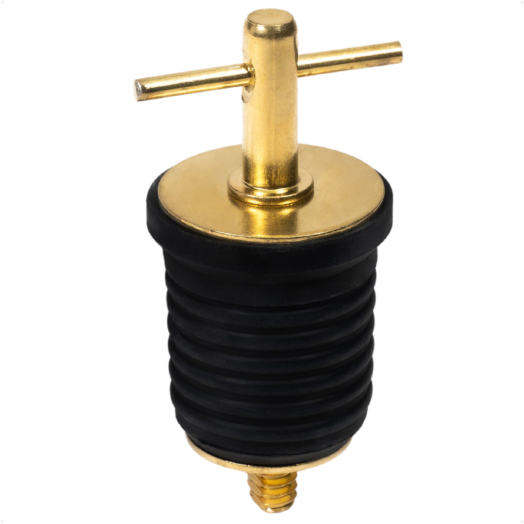 Twist Drain Plug for 1" Transom Hole, Rubber/Brass - FO2882 - Five Oceans
