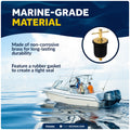 Twist Drain Plug for 1" Transom Hole, Rubber/Brass - FO2882 - Five Oceans