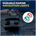 LED Navigation Side Lights - Vertical Mount, 12V - USCG 2NM Certified - FO2890 - Five Oceans