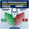 LED Navigation Side Lights - Vertical Mount, 12V - USCG 2NM Certified