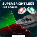 LED Navigation Side Lights - Vertical Mount, 12V - USCG 2NM Certified