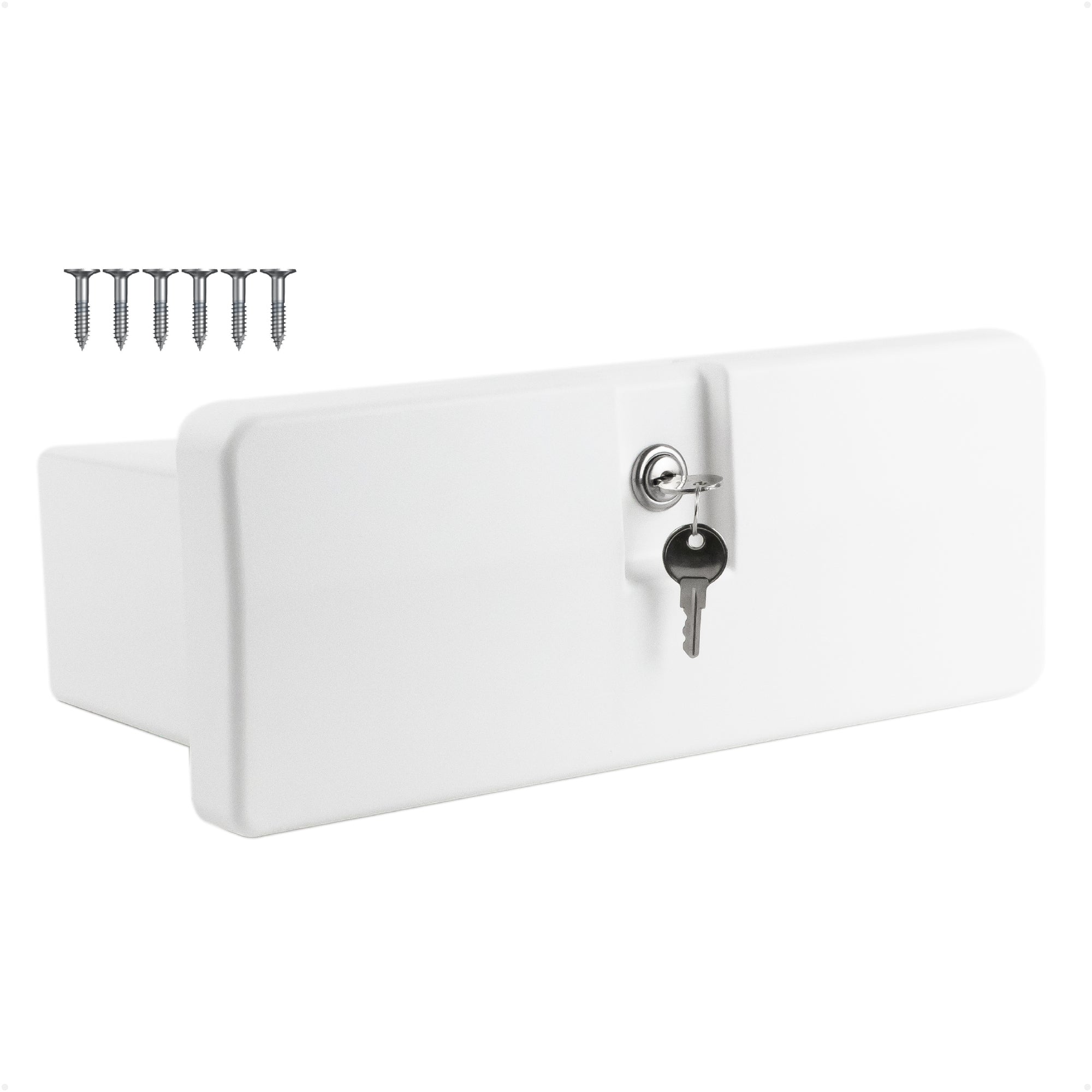 Glove Box, Lockable with 2 Keys, White - FO2894 - Five Oceans