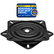 Heavy Duty Boat Seat with 360 Degree Swivel, Base Side 6-3/8 in (162mm) - FO2895 - Five Oceans
