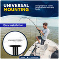 Seat Pedestal with Swivel, Fixed Height 8", Black EDC Steel - FO2896 - Five Oceans