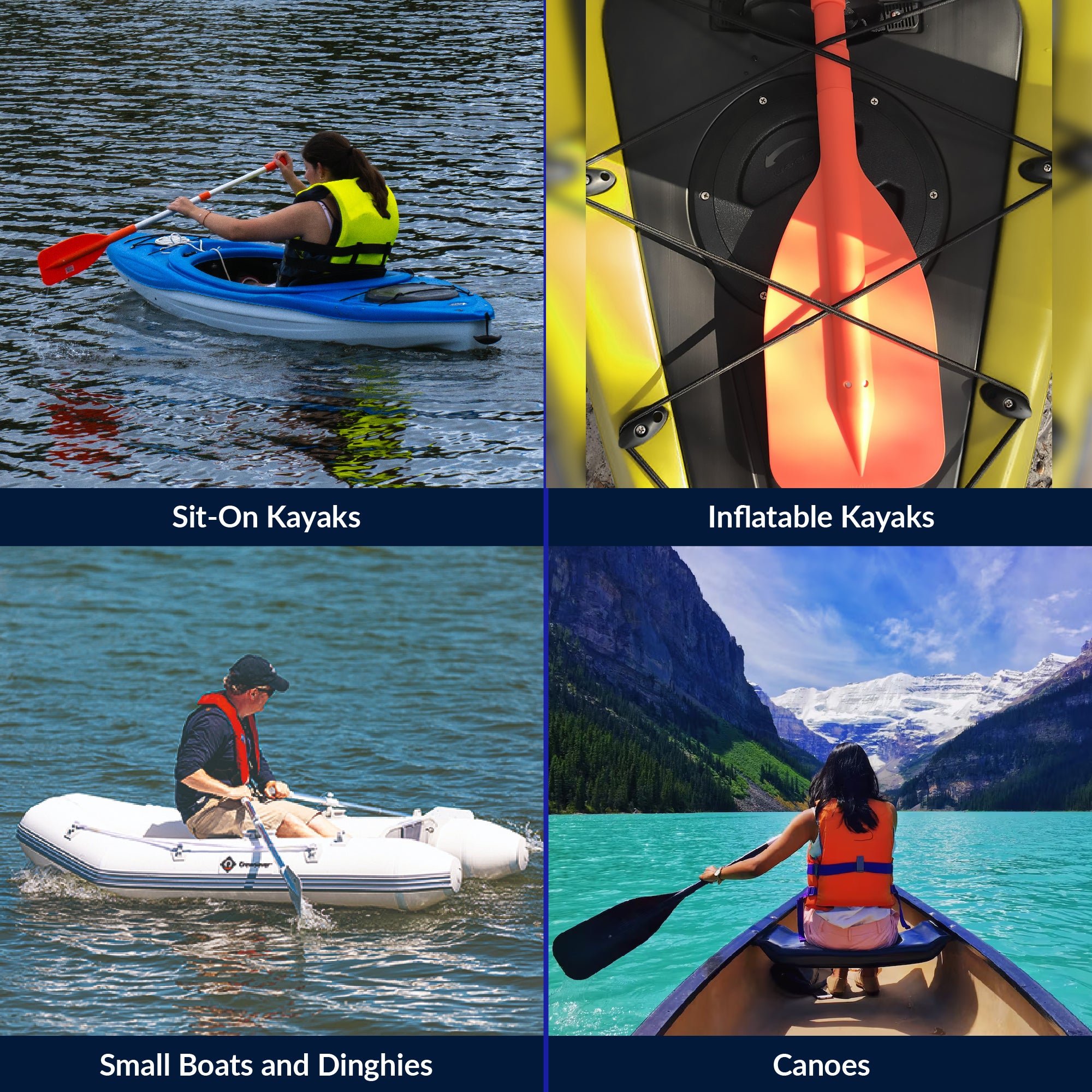 Emergency Floating Telescoping Paddle 21" to 42", T-Grip - Orange - FO2898 - Five Oceans