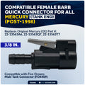 3/8" Fuel Connector for Mercury Outboard Tanks (Post-1998) – FO2900 - Five Oceans