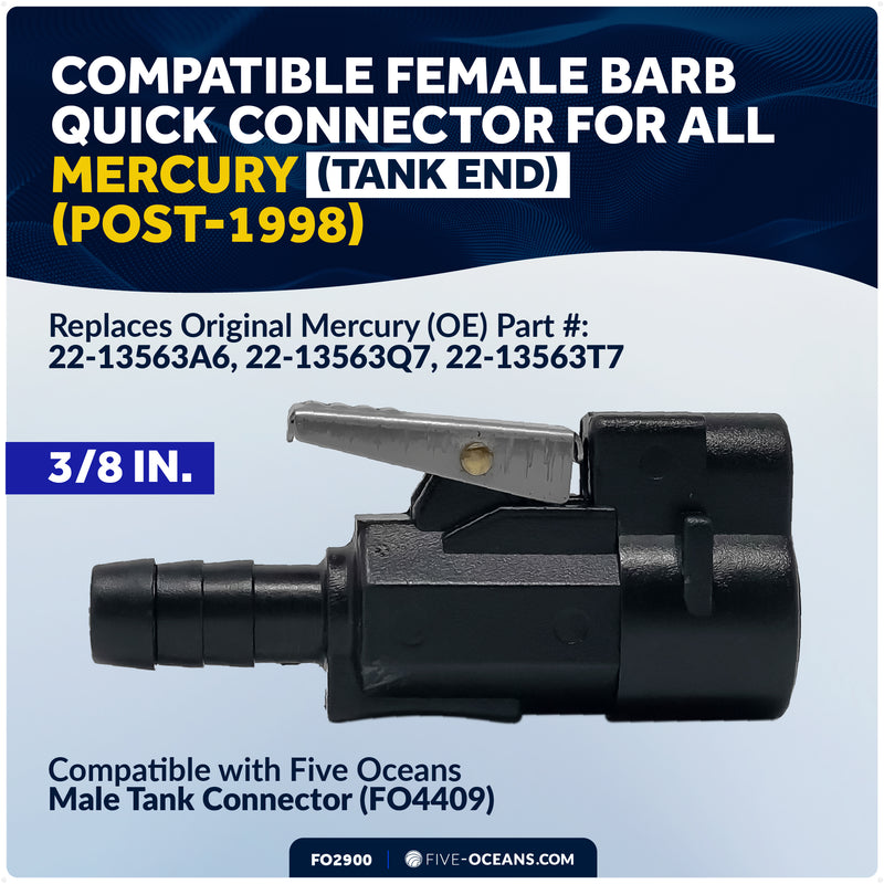 3/8" Fuel Connector for Mercury Outboard Tanks (Post-1998) – FO2900 - Five Oceans