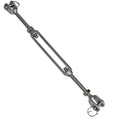 5/16" x 4-1/4" (M8 x 108 mm) Jaw & Jaw Turnbuckle, Open Body, 316 Stainless Steel – FO2948 - Five Oceans