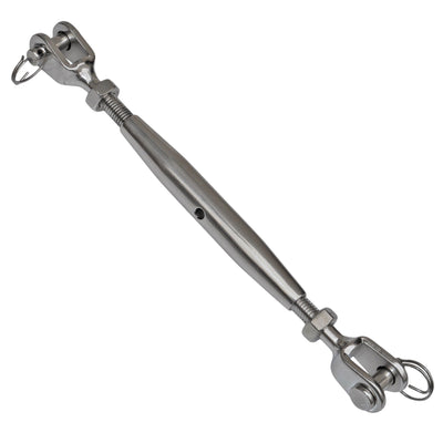 3/8" x 5" (M10 x 127 mm) Jaw & Jaw Turnbuckle, Closed Body, 316 Stainless Steel - FO2954 - Five Oceans