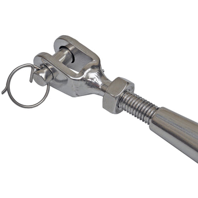 3/8" x 5" (M10 x 127 mm) Jaw & Jaw Turnbuckle, Closed Body, 316 Stainless Steel - FO2954 - Five Oceans