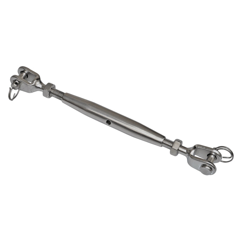 3/8" x 5" (M10 x 127 mm) Jaw & Jaw Turnbuckle, Closed Body, 316 Stainless Steel - FO2954 - Five Oceans