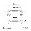 3/8" x 5" (M10 x 127 mm) Jaw & Jaw Turnbuckle, Closed Body, 316 Stainless Steel - FO2954 - Five Oceans