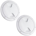 4" Deck Plate, Round, White 2-Pack - FO296-M2 - Five Oceans