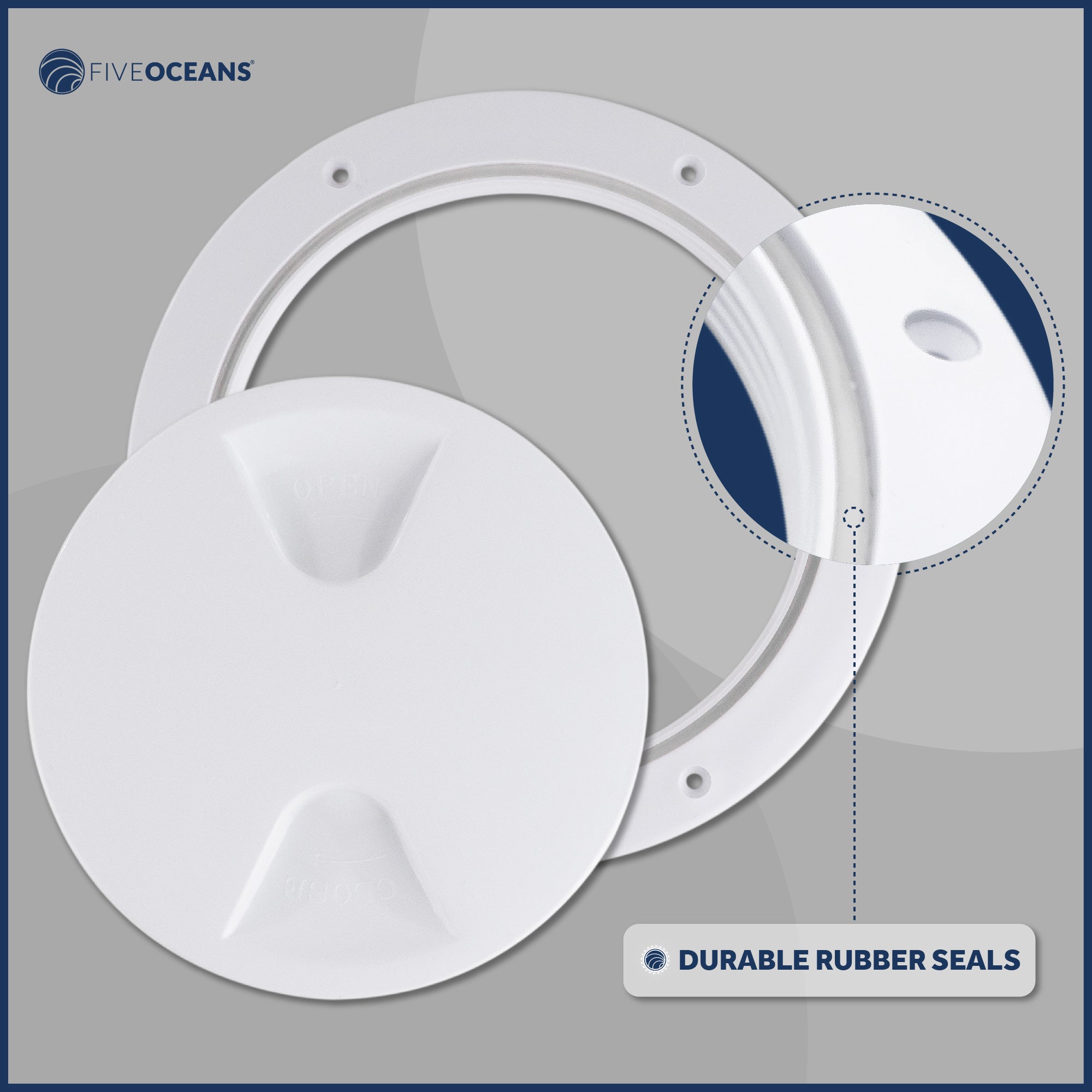 4" Deck Plate, Round, White 2-Pack - FO296-M2