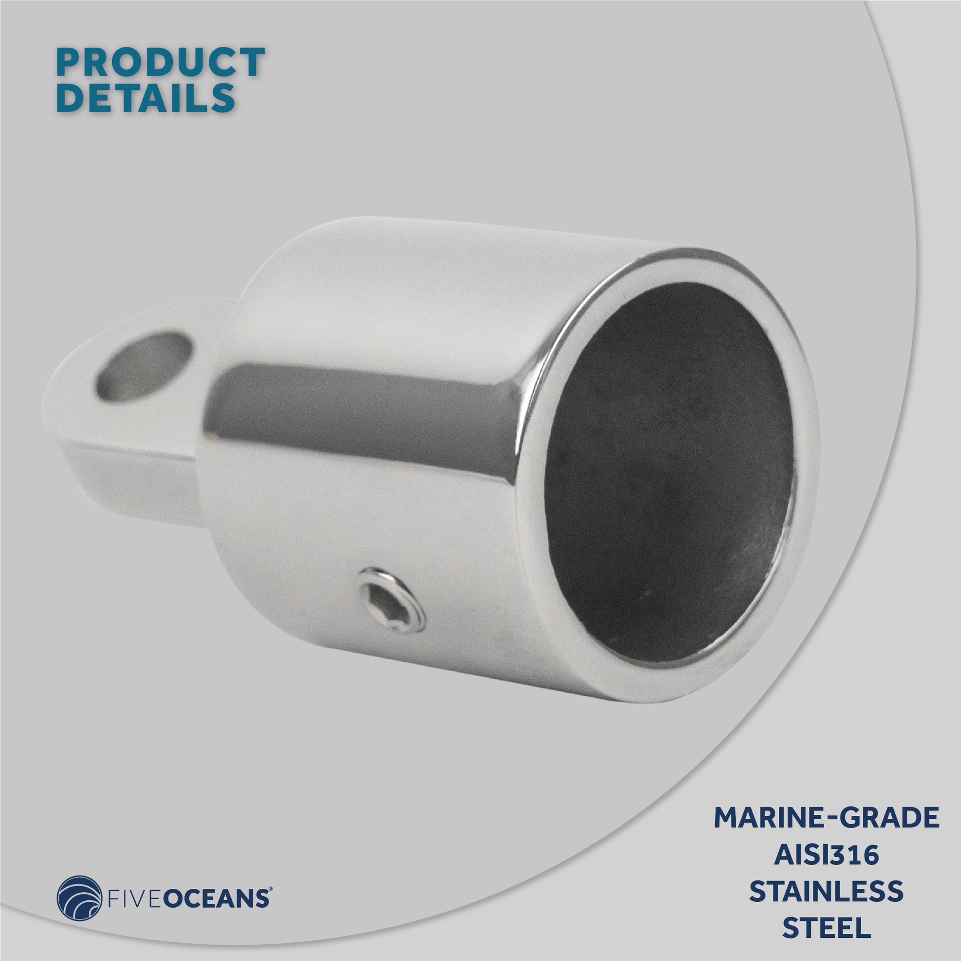 Bimini Top Hardware 1" External End Eye, AISI316 Stailess Steel - 4-Pack - FO2961-M4 - Five Oceans